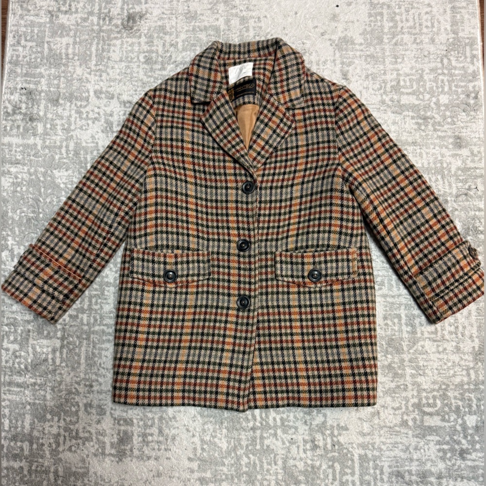 Zara Multicolor Plaid Blazer